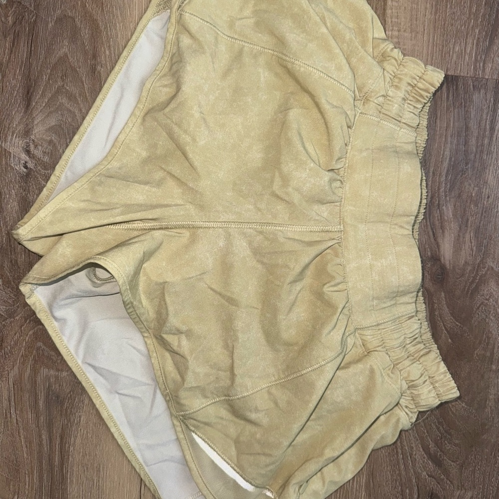Lululemon Athletica Light Yellow Athletic Shorts
